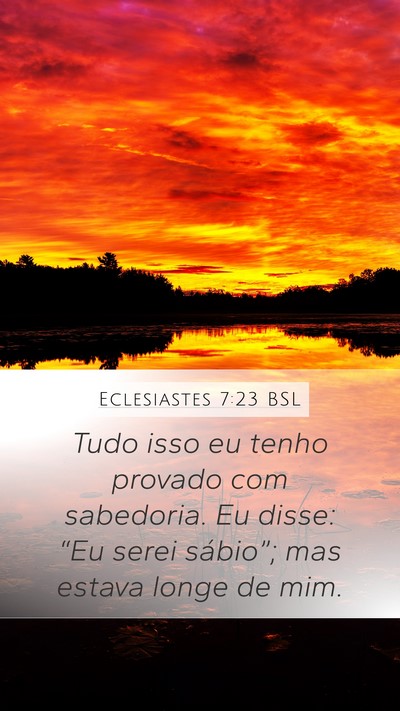 Eclesiastes 7:23 BSL Mobile Phone Wallpaper - Tudo isso eu tenho provado com sabedoria. Eu - Mobile Bible Verse Wallpaper