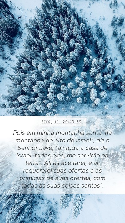 Ezequiel 20:40 BSL Mobile Phone Wallpaper - Pois em minha montanha santa, na montanha do alto - Mobile Bible Verse Wallpaper