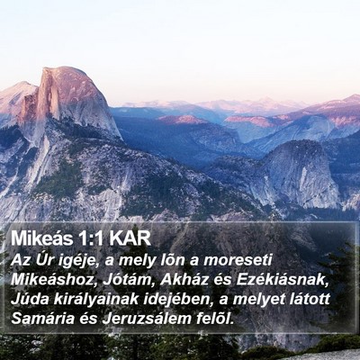 Mikeás 1:1 KAR Bible Verse Image