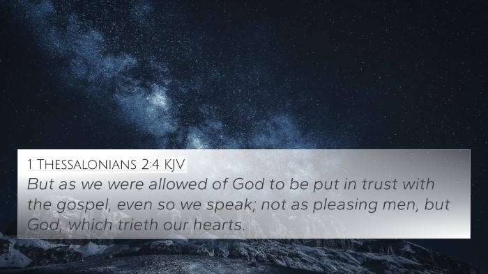 1 Thessalonians 2:4 KJV 4K Wallpaper - But as we were allowed of God to be put in trust - 4K Wallpaper Bible Verse