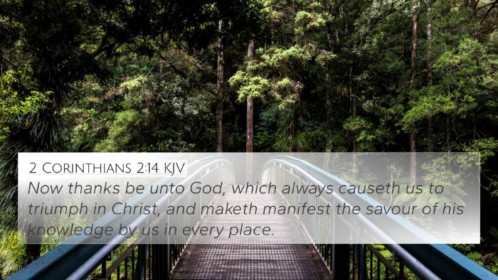 2 Corinthians 2:14 KJV Bible Verse Image