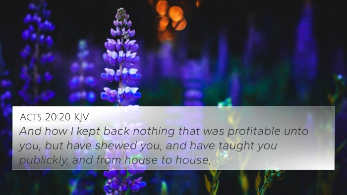 Acts 20:20 KJV 4K Wallpaper - And how I kept back nothing that was profitable - 4K Wallpaper Bible Verse