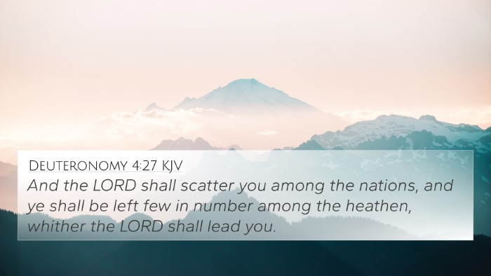 Deuteronomy 4:27 KJV 4K Wallpaper - And the LORD shall scatter you among the nations, - 4K Wallpaper Bible Verse