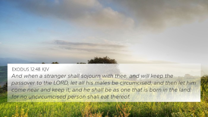 Exodus 12:48 KJV Bible Verse Image