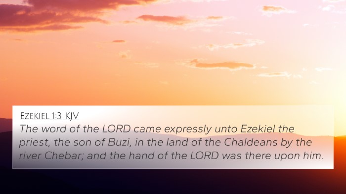 Ezekiel 1:3 KJV Bible Verse Image