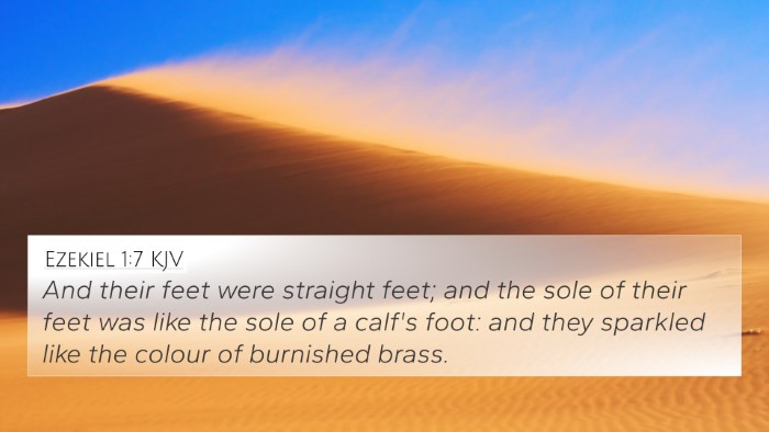 Ezekiel 1:7 KJV 4K Wallpaper - And their feet were straight feet; and the sole - 4K Wallpaper Bible Verse