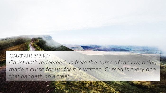 Galatians 3:13 KJV 4K Wallpaper - Christ hath redeemed us from the curse of the - 4K Wallpaper Bible Verse