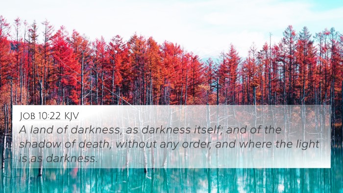 Job 10:22 KJV 4K Wallpaper - A land of darkness, as darkness itself; and of - 4K Wallpaper Bible Verse