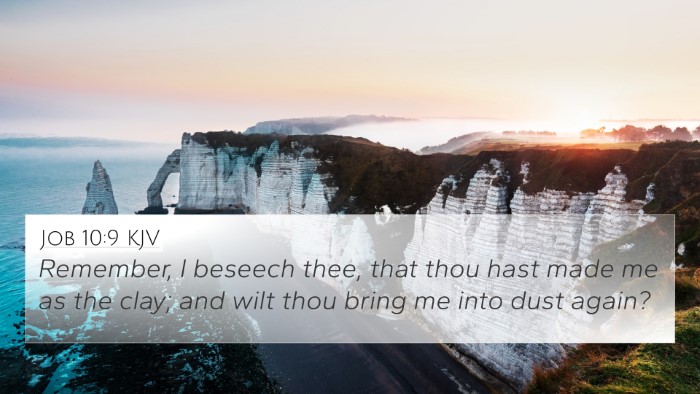 Job 10:9 KJV Bible Verse Image