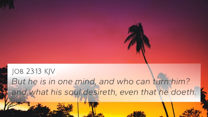 Job 23:13 KJV 4K Wallpaper - But he is in one mind, and who can turn him? and - 4K Wallpaper Bible Verse