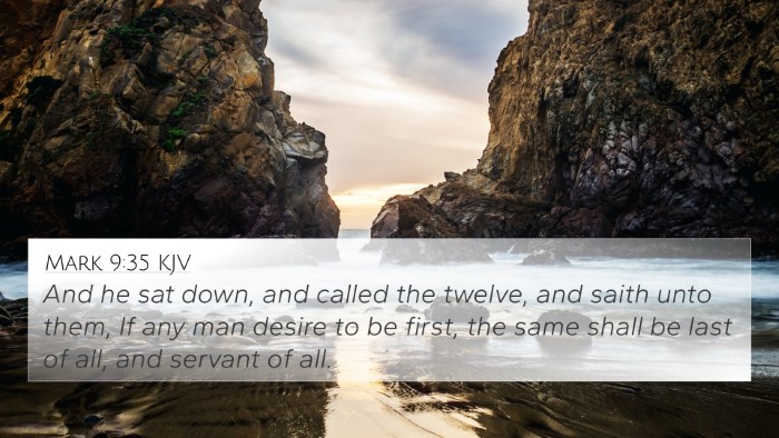 Mark 9:35 KJV 4K Wallpaper - And he sat down, and called the twelve, and saith - 4K Wallpaper Bible Verse