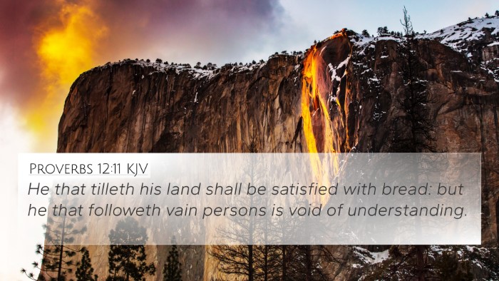 Proverbs 12:11 KJV Bible Verse Image