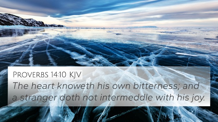 Proverbs 14:10 KJV Bible Verse Image