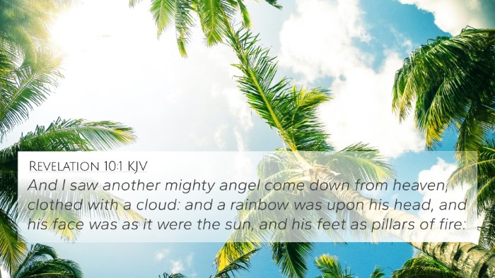 Revelation 10:1 KJV 4K Wallpaper - And I saw another mighty angel come down from - 4K Wallpaper Bible Verse