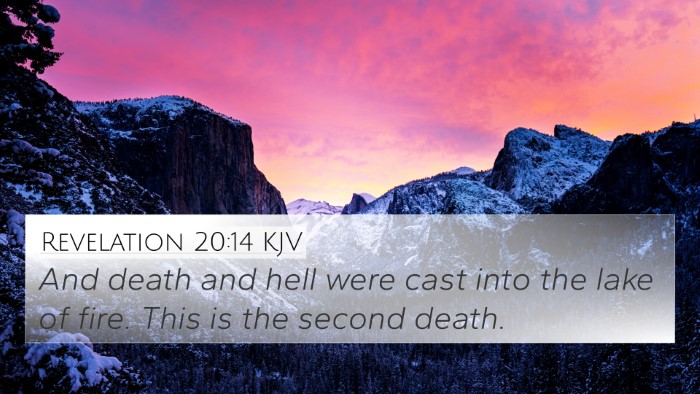 Revelation 20:14 KJV 4K Wallpaper - And death and hell were cast into the lake of - 4K Wallpaper Bible Verse