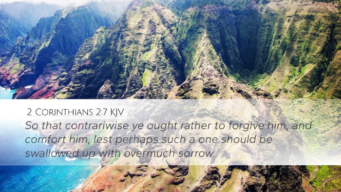 2 Corinthians 2:7 KJV Desktop Wallpaper - So that contrariwise ye ought rather to forgive - Desktop Bible Verse Wallpaper