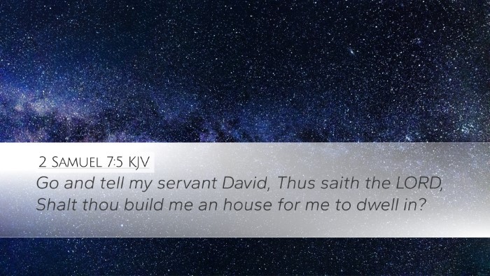 2 Samuel 7:5 KJV Desktop Wallpaper - Go and tell my servant David, Thus saith the - Desktop Bible Verse Wallpaper