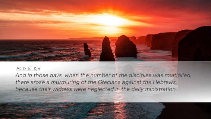 Acts 6:1 KJV Desktop Wallpaper - And in those days, when the number of the - Desktop Bible Verse Wallpaper