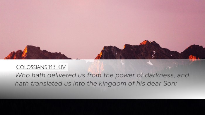 Colossians 1:13 KJV Desktop Wallpaper - Who hath delivered us from the power of darkness, - Desktop Bible Verse Wallpaper