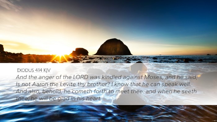 Exodus 4:14 KJV Desktop Wallpaper - And the anger of the LORD was kindled against - Desktop Bible Verse Wallpaper