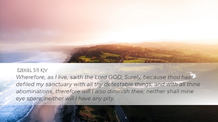 Ezekiel 5:11 KJV Desktop Wallpaper - Wherefore, as I live, saith the Lord GOD; Surely, - Desktop Bible Verse Wallpaper