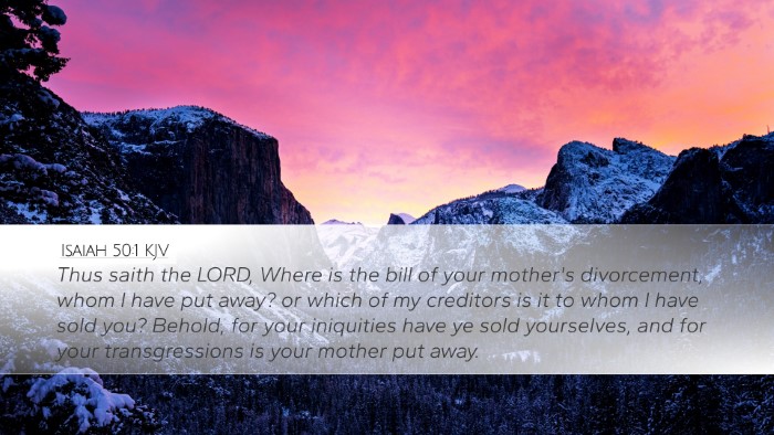 Isaiah 50:1 KJV Desktop Wallpaper - Thus saith the LORD, Where is the bill of your - Desktop Bible Verse Wallpaper