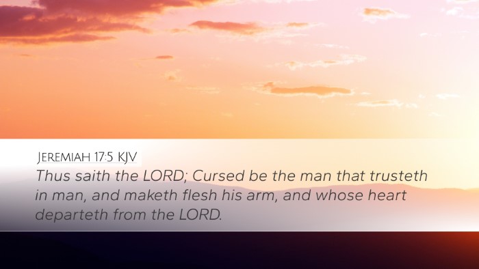 Jeremiah 17:5 KJV Desktop Wallpaper - Thus saith the LORD; Cursed be the man that - Desktop Bible Verse Wallpaper