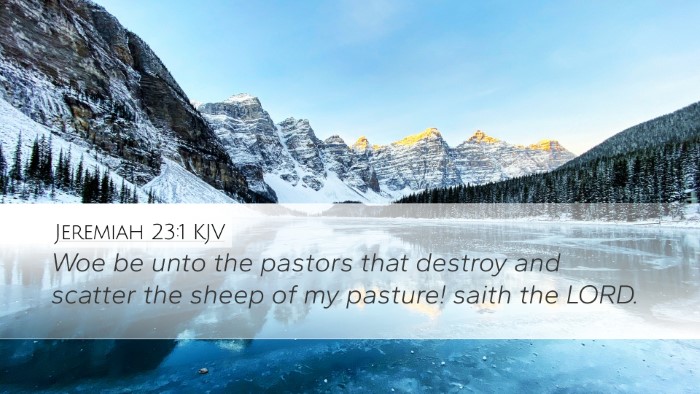 Jeremiah 23:1 KJV Desktop Wallpaper - Woe be unto the pastors that destroy and scatter - Desktop Bible Verse Wallpaper