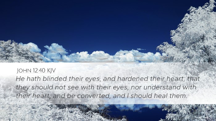 John 12:40 KJV Desktop Wallpaper - He hath blinded their eyes, and hardened their - Desktop Bible Verse Wallpaper