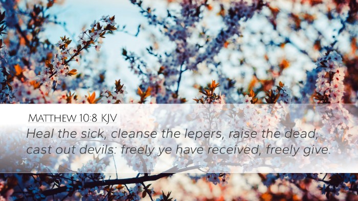 Matthew 10:8 KJV Desktop Wallpaper - Heal the sick, cleanse the lepers, raise the - Desktop Bible Verse Wallpaper