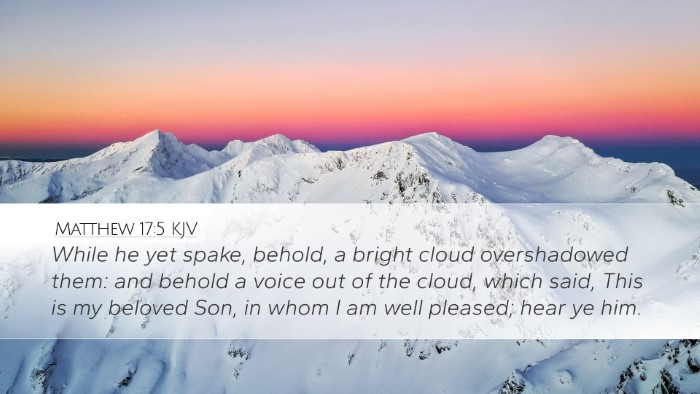 Matthew 17:5 KJV Desktop Wallpaper - While he yet spake, behold, a bright cloud - Desktop Bible Verse Wallpaper