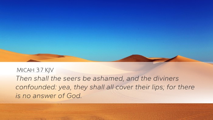 Micah 3:7 KJV Desktop Wallpaper - Then shall the seers be ashamed, and the diviners - Desktop Bible Verse Wallpaper