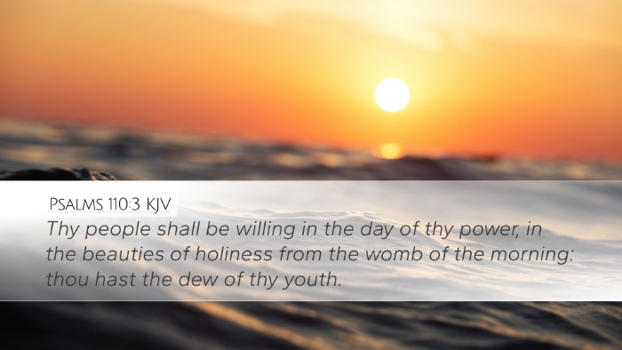 Psalms 110:3 KJV Desktop Wallpaper - Thy people shall be willing in the day of thy - Desktop Bible Verse Wallpaper