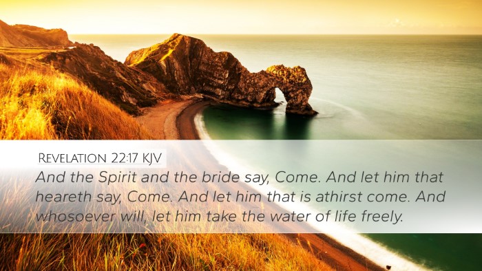 Revelation 22:17 KJV Desktop Wallpaper - And the Spirit and the bride say, Come. And let - Desktop Bible Verse Wallpaper