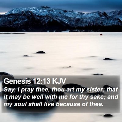 Genesis 12:13 KJV Bible Verse Image