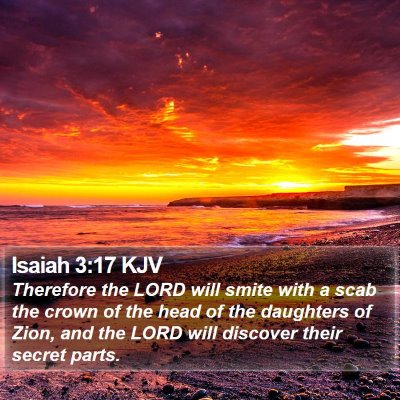 Isaiah 3:17 KJV Bible Verse Image