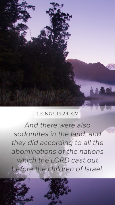 1 Kings 14:24 KJV Mobile Phone Wallpaper - And there were also sodomites in the land: and - Mobile Bible Verse Wallpaper