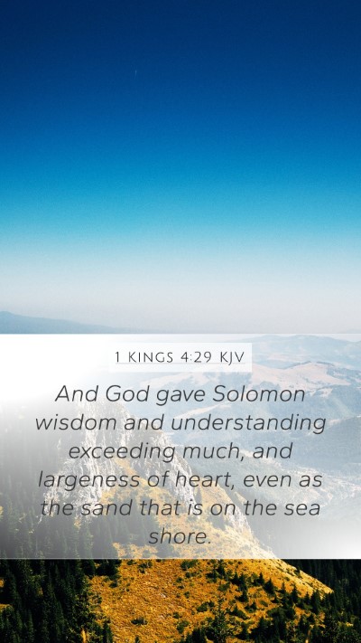 1 Kings 4:29 KJV Bible Verse Image