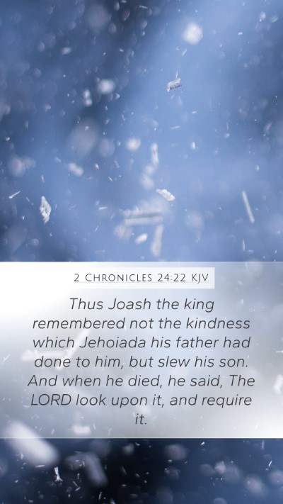 2 Chronicles 24:22 KJV Bible Verse Image