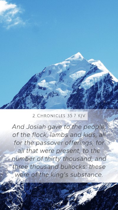 2 Chronicles 35:7 KJV Mobile Phone Wallpaper - And Josiah gave to the people, of the flock, - Mobile Bible Verse Wallpaper