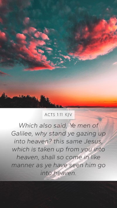 Acts 1:11 KJV Mobile Phone Wallpaper - Which also said, Ye men of Galilee, why stand ye - Mobile Bible Verse Wallpaper