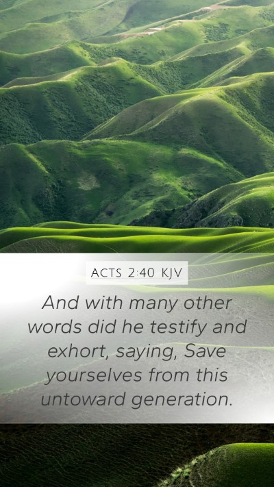 Acts 2:40 KJV Bible Verse Image