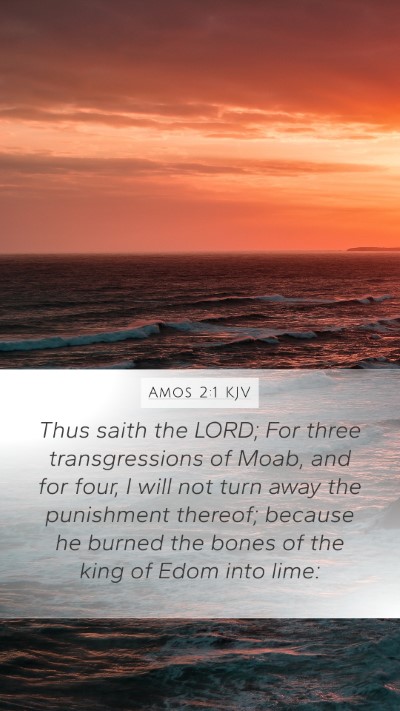 Amos 2:1 KJV Mobile Phone Wallpaper - Thus saith the LORD; For three transgressions of - Mobile Bible Verse Wallpaper