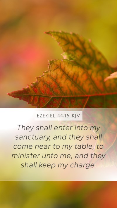 Ezekiel 44:16 KJV Bible Verse Image