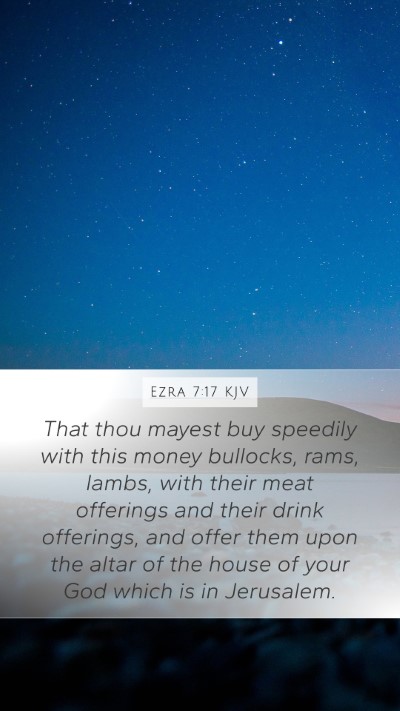 Ezra 7:17 KJV Bible Verse Image