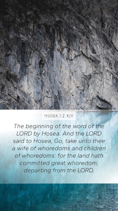 Hosea 1:2 KJV Mobile Phone Wallpaper - The beginning of the word of the LORD by Hosea. - Mobile Bible Verse Wallpaper