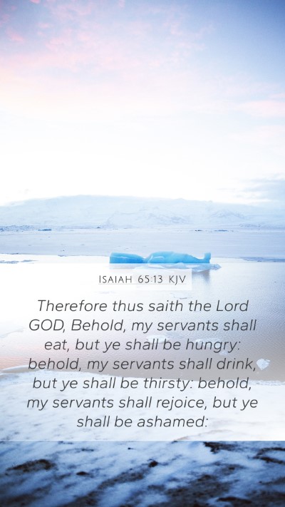 Isaiah 65:13 KJV Bible Verse Image