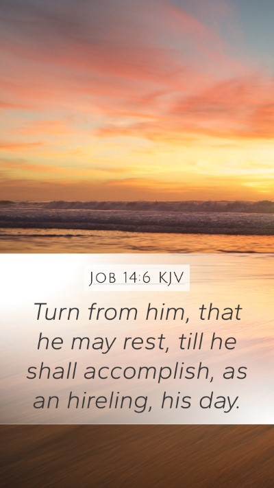 Job 14:6 KJV Bible Verse Image