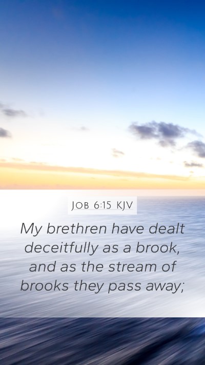 Job 6:15 KJV Bible Verse Image