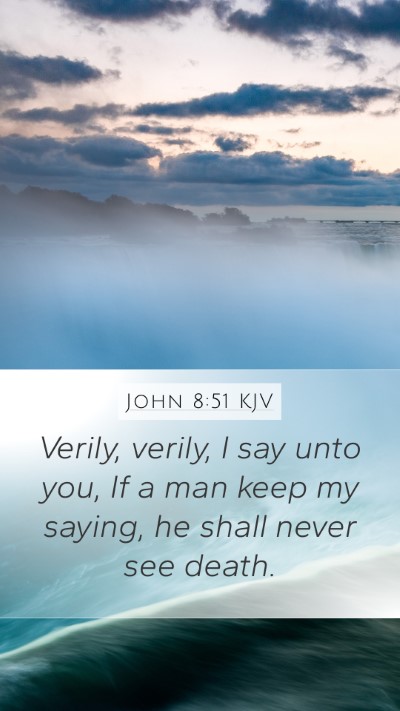 John 8:51 KJV Bible Verse Image